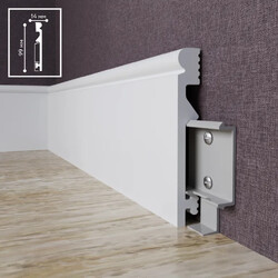 Плинтус Quick-Step белый из HD полимера QSSKRW35100
